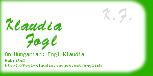 klaudia fogl business card